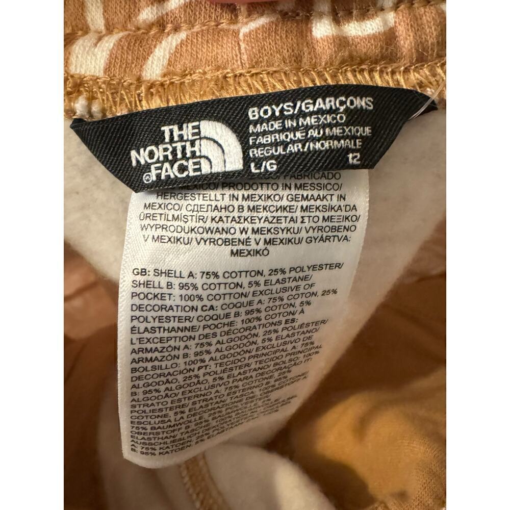 North Face NEW Boys Fleece Joggers Almond Butter Size Large/12 Spell out - Picture 9 of 10